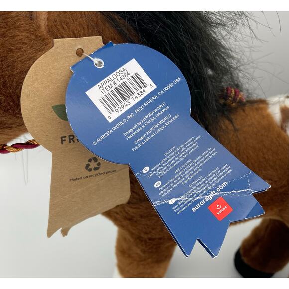 Aurora World Breyer 11" Brown Appaloosa Horse Plush Stuffed Animal Pony 2022 NWT - Picture 7 of 13